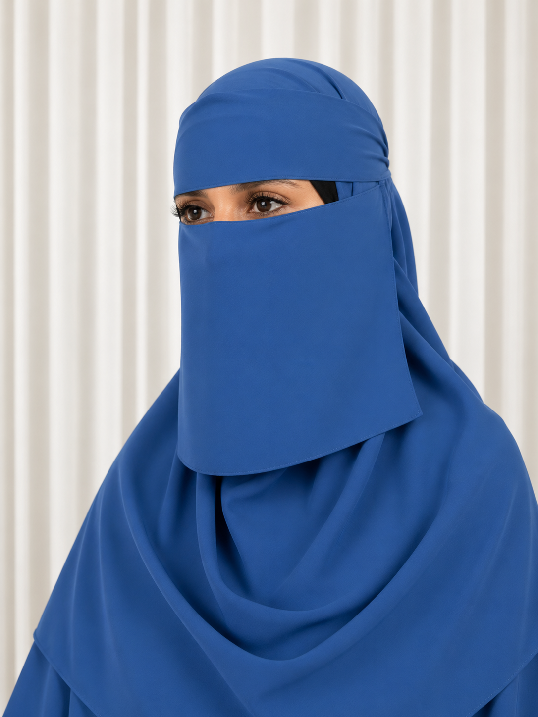 Sabr Niqab Set – 6” Structured Niqab & Khimar | Modest Full Coverage Veil | Burgundy