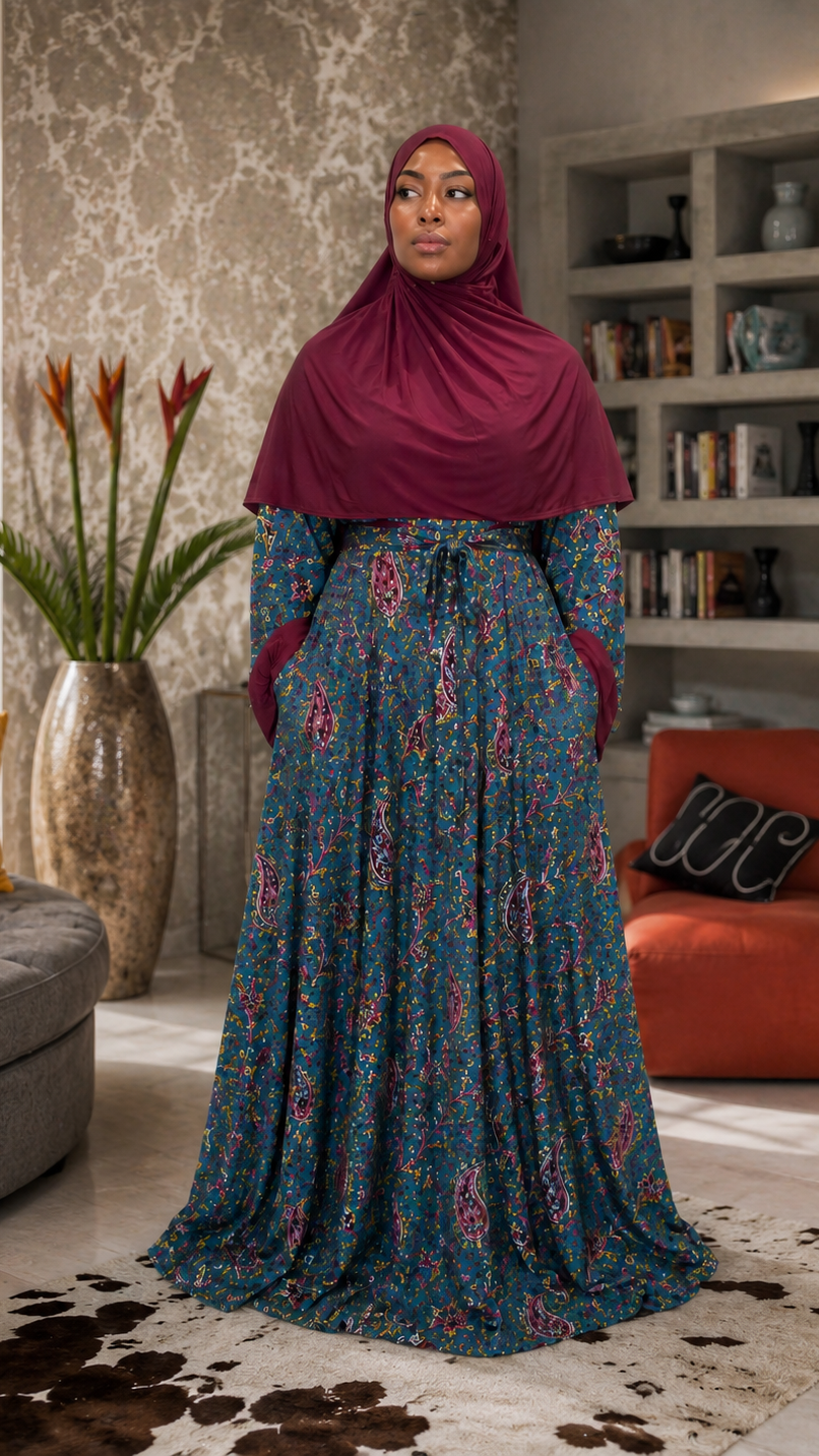 Bayisli (Paisley) Burgundy | Raha