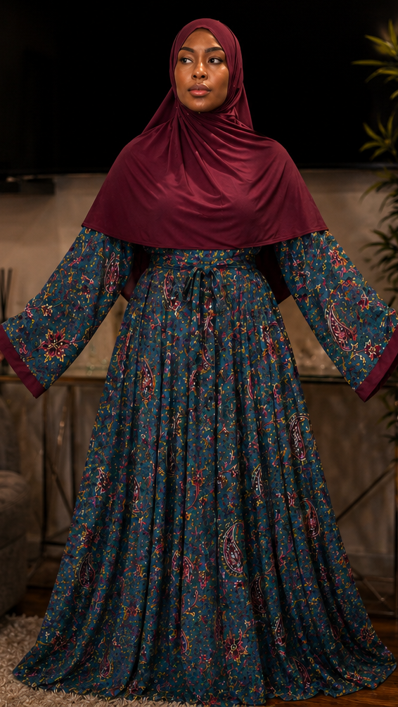 Bayisli (Paisley) Burgundy | Raha