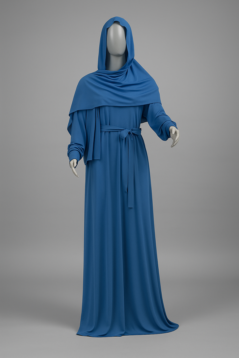 Raha 3 Piece Abaya Royal Blue
