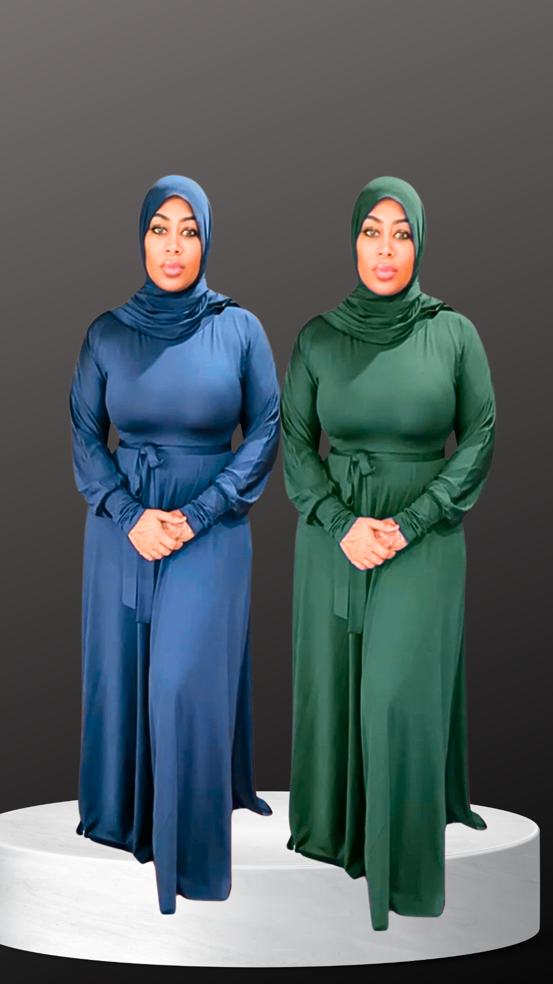 Raha 3 Piece Abaya Royal Blue