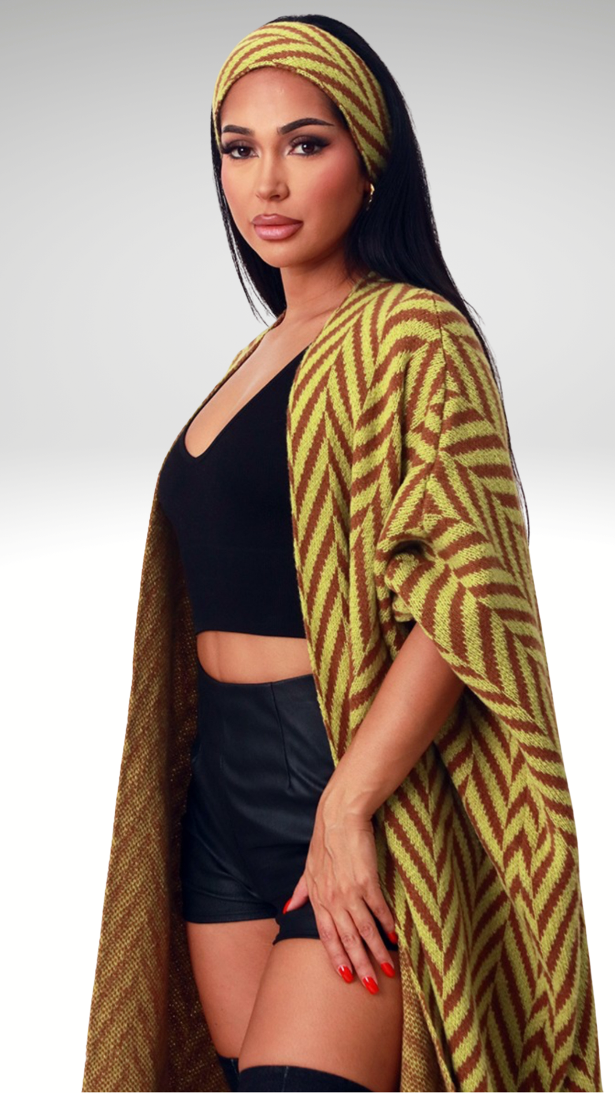 ASYMMETRICAL BURGUNDY FRONT CARDIGAN