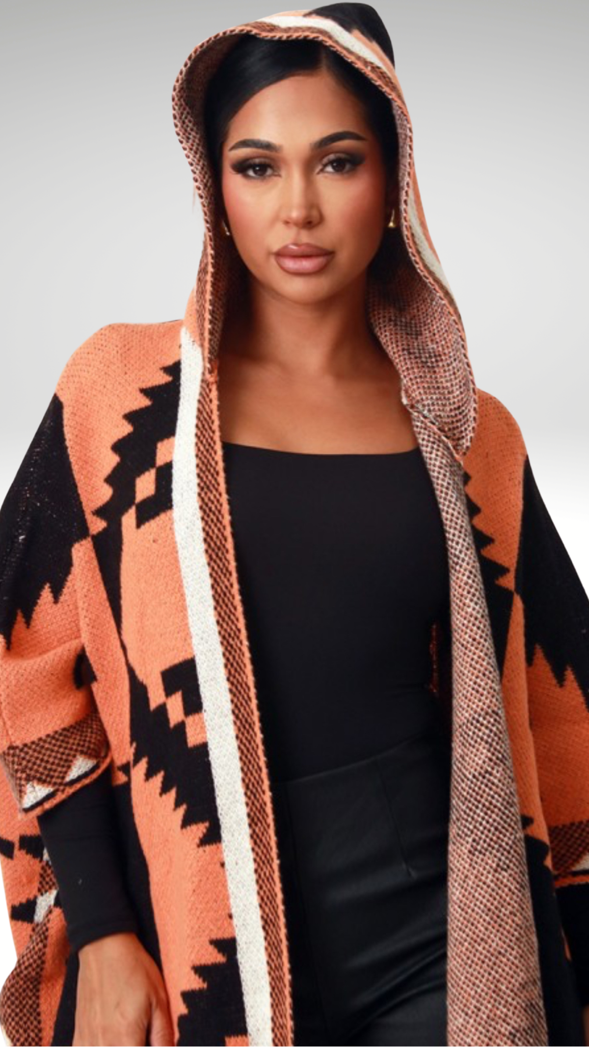 AZTEC BLACK / WHITE CARDIGAN