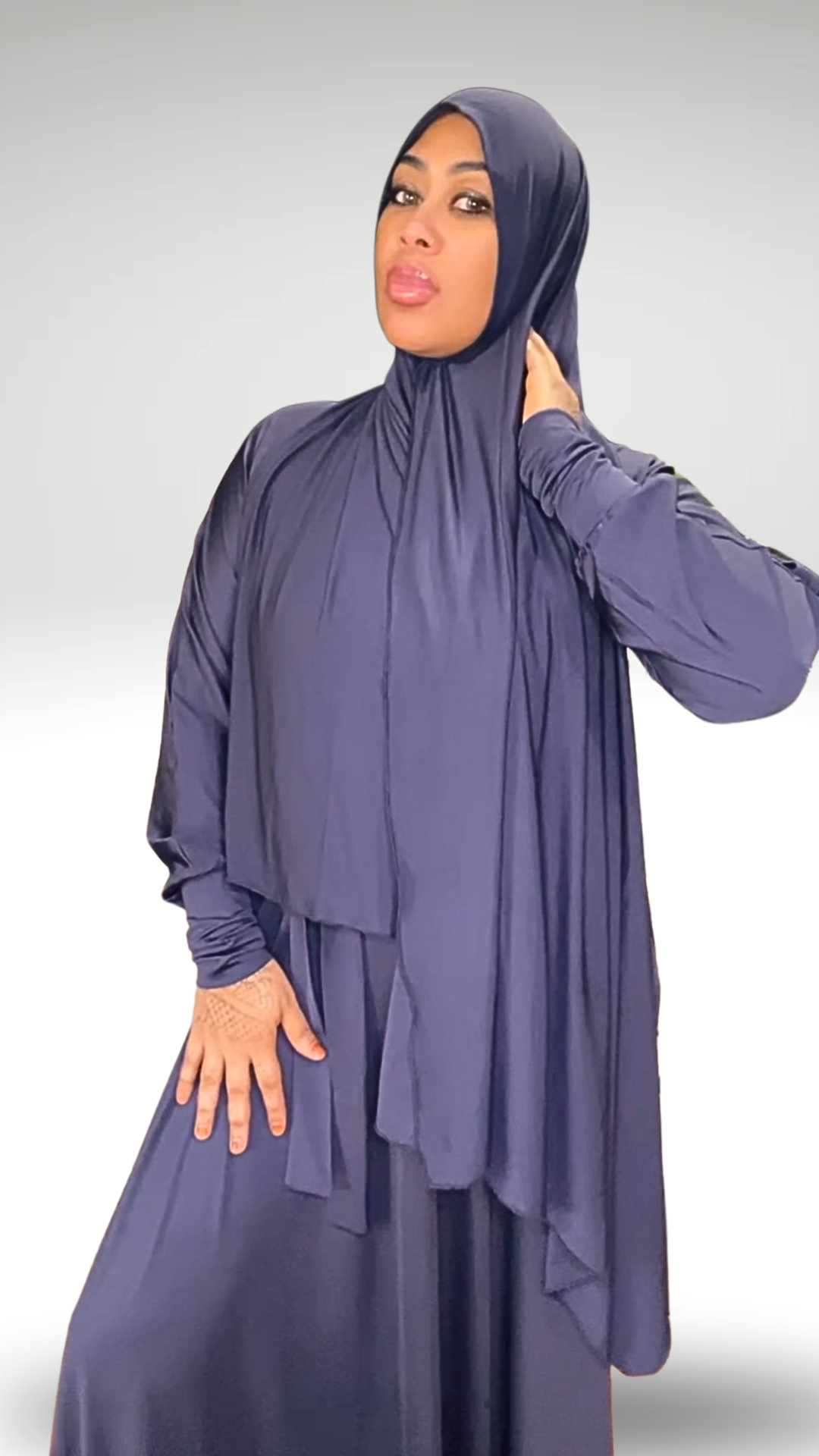 Raha 3 Piece Abaya Royal Blue