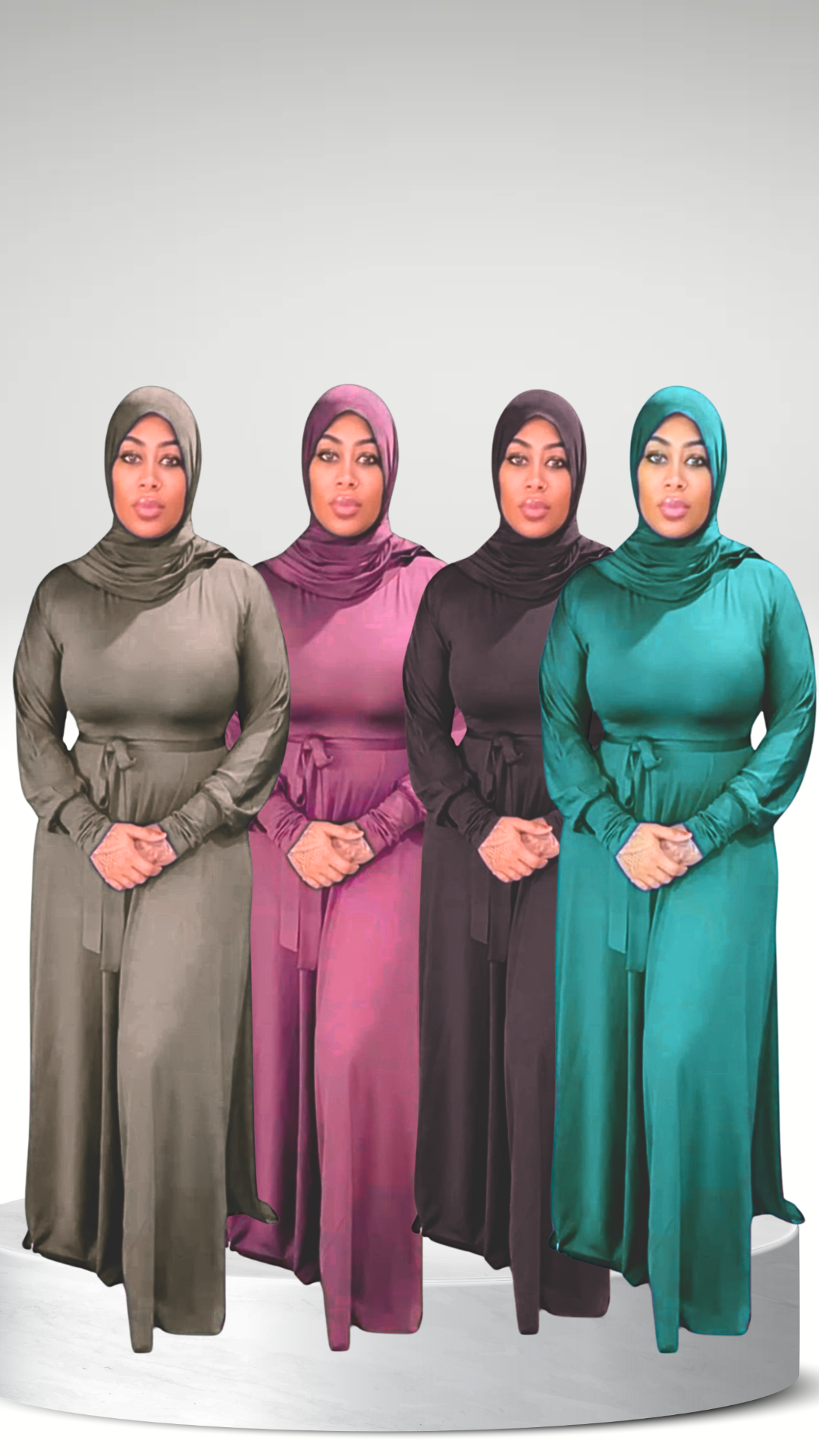 Raha 3 Piece Abaya Royal Blue
