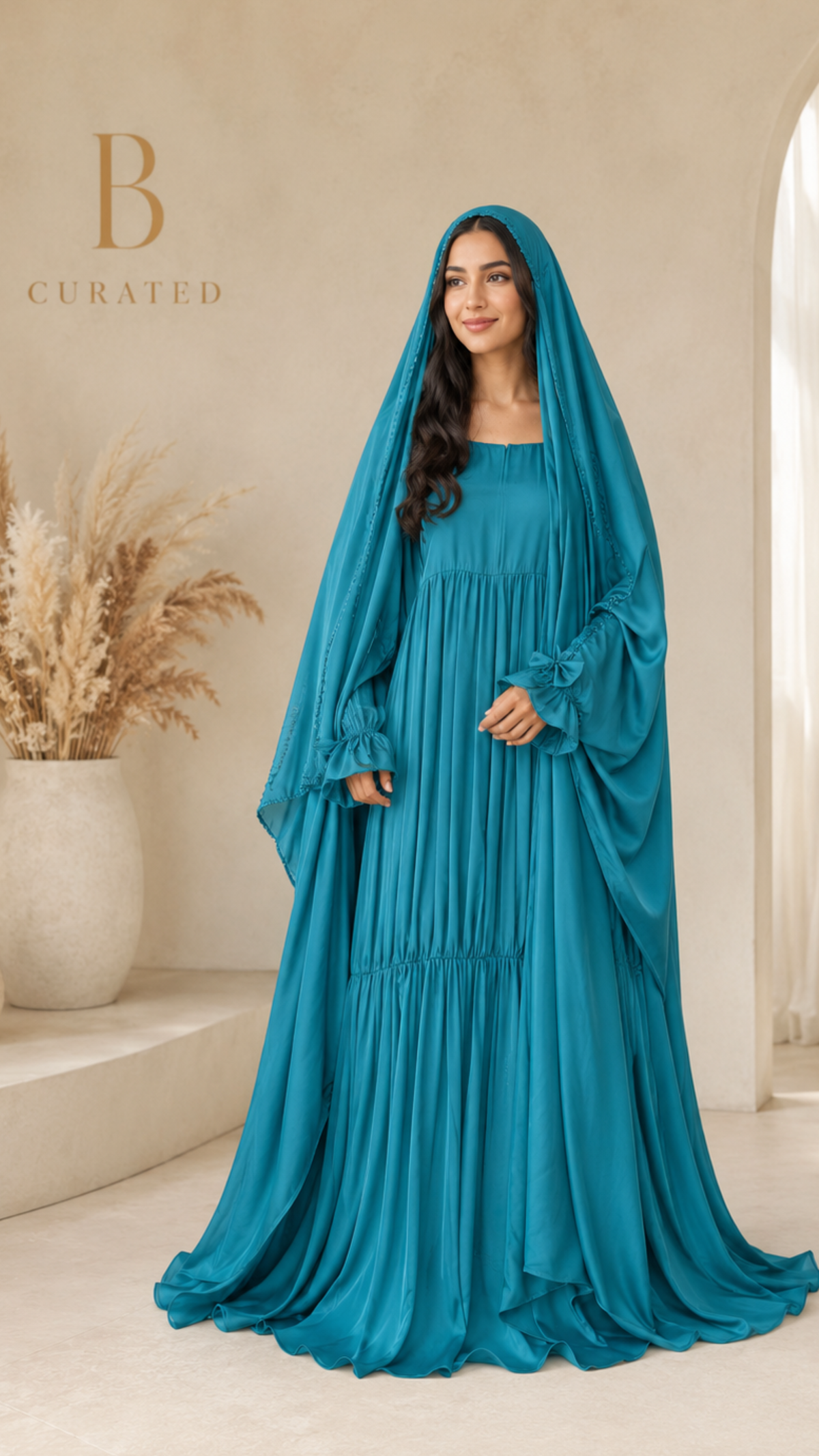 Nusaybah Abaya – Luxury Satin Modest Abaya