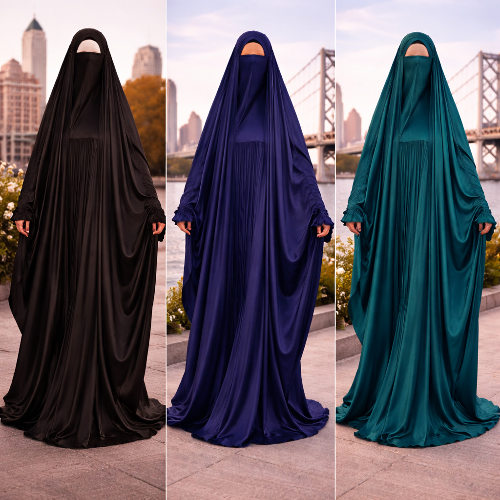 Nusaybah Abaya – Luxury Satin Modest Abaya
