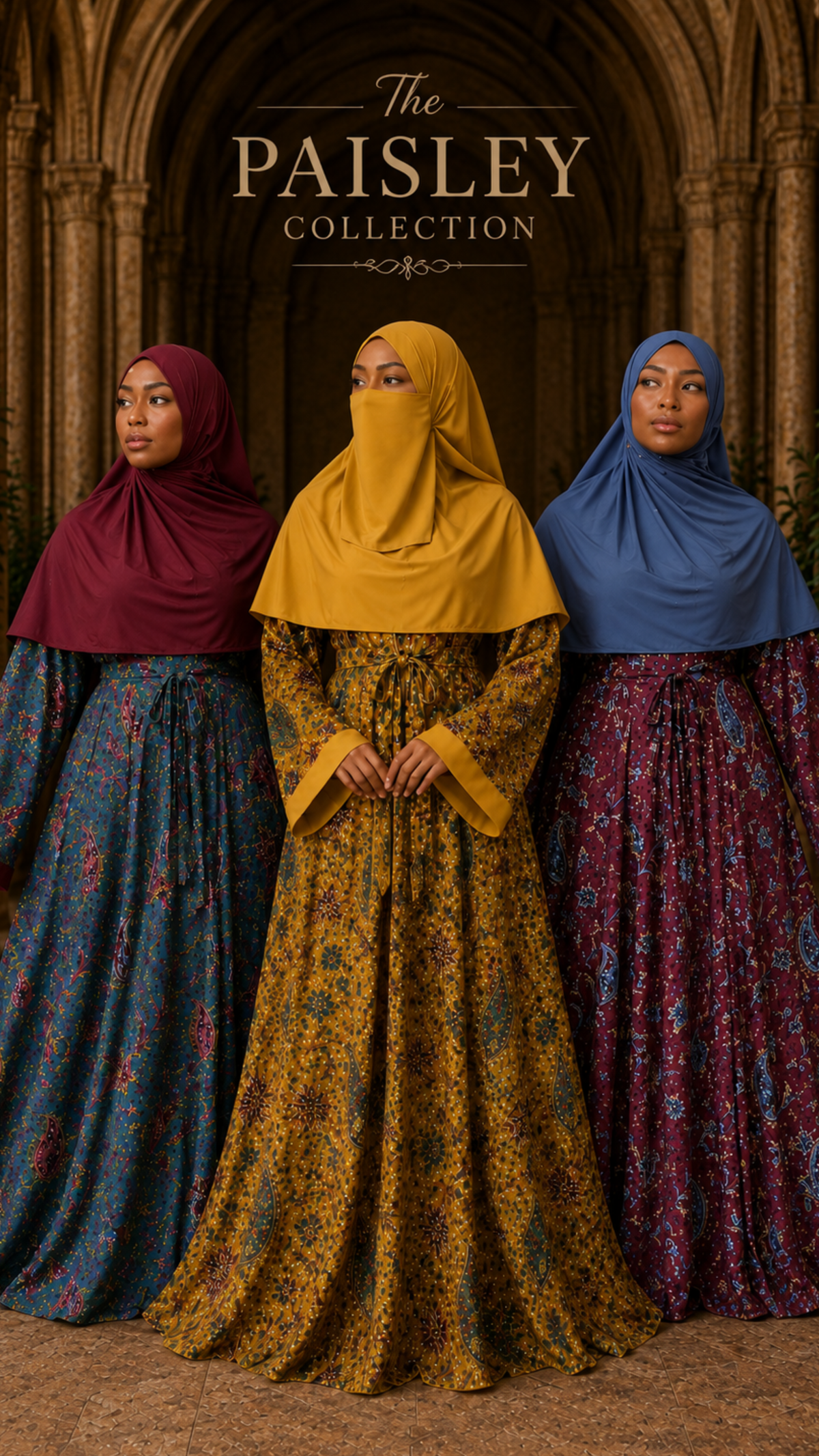 Bayisli (Paisley) Burgundy | Raha